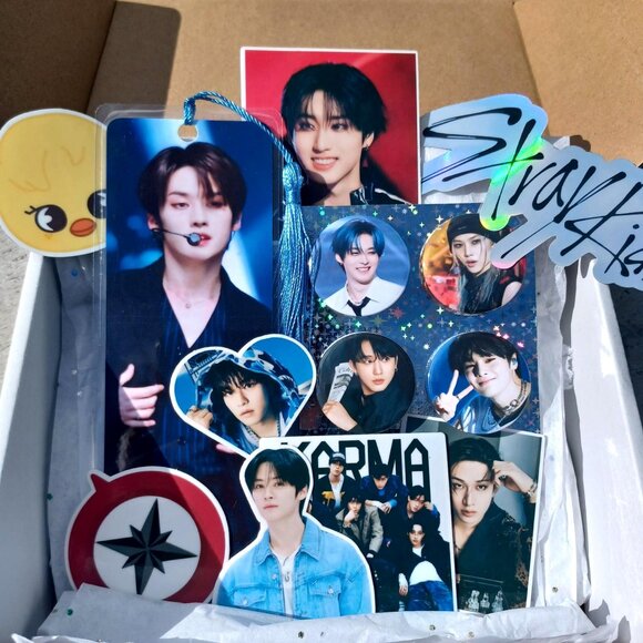 Other - KPOP Gift Set ANY GROUP Not So Mystery Box Handmade Buttons Bookmark Stickers